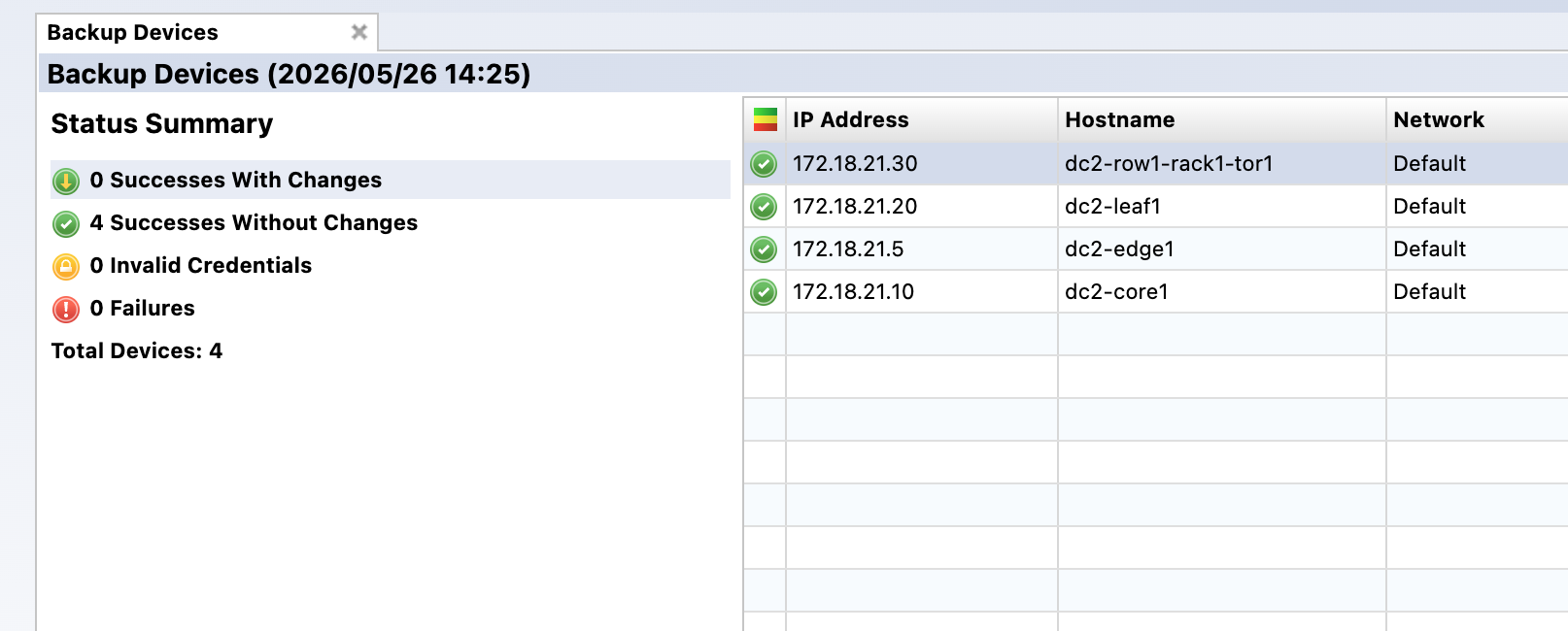 Configuration Backup
